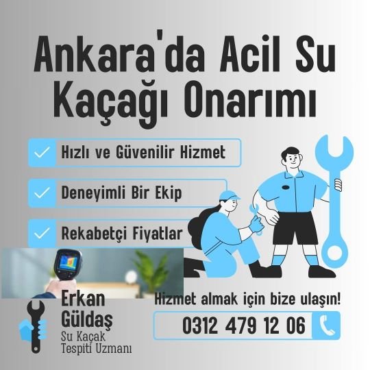 Ankara'da Acil Su Kaçağı Onarımı