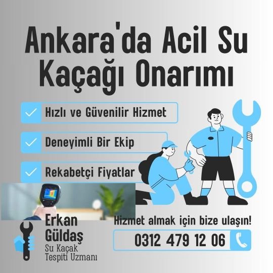 Ankara'da Acil Su Kaçağı Onarımı